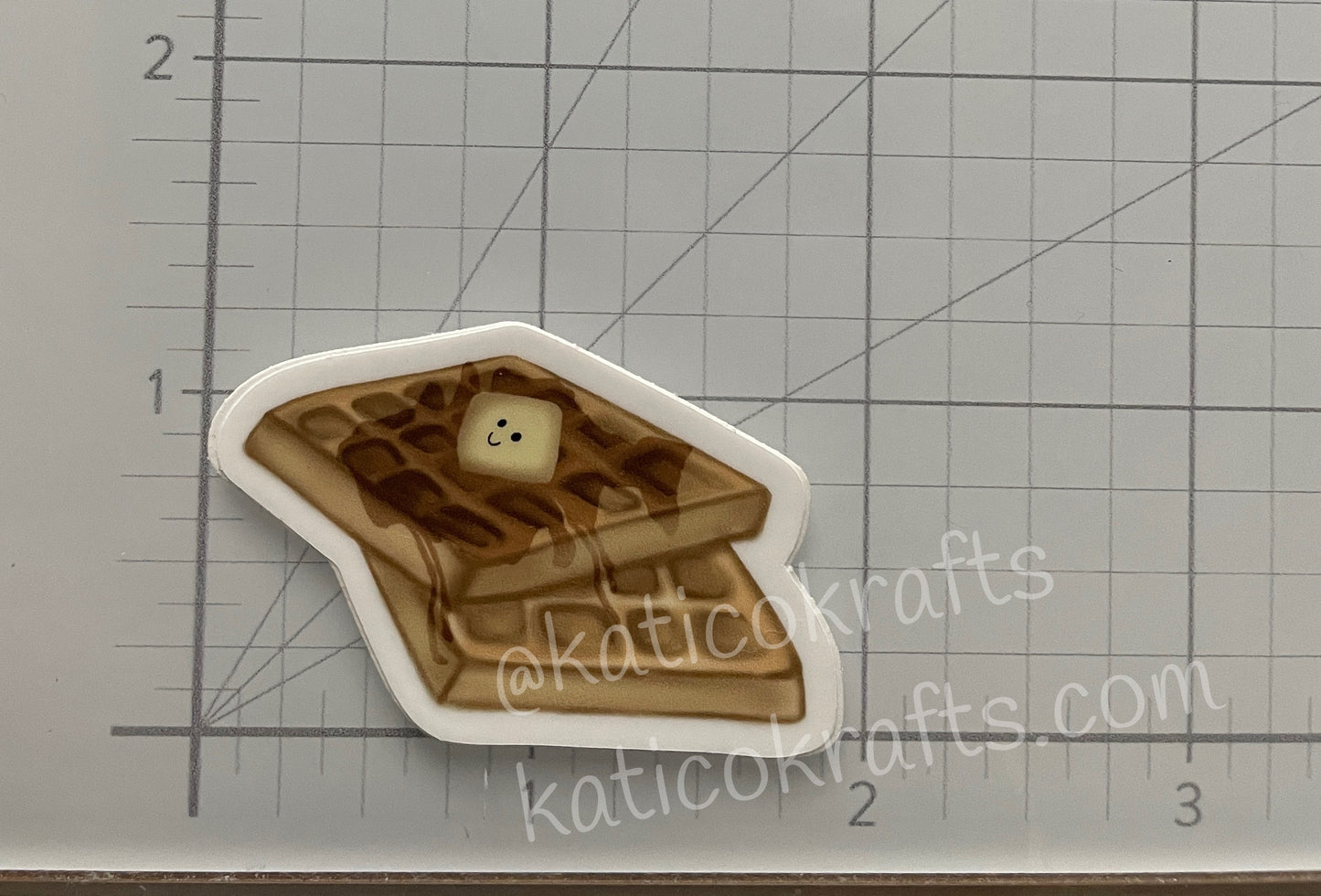 Waffles Vinyl Sticker