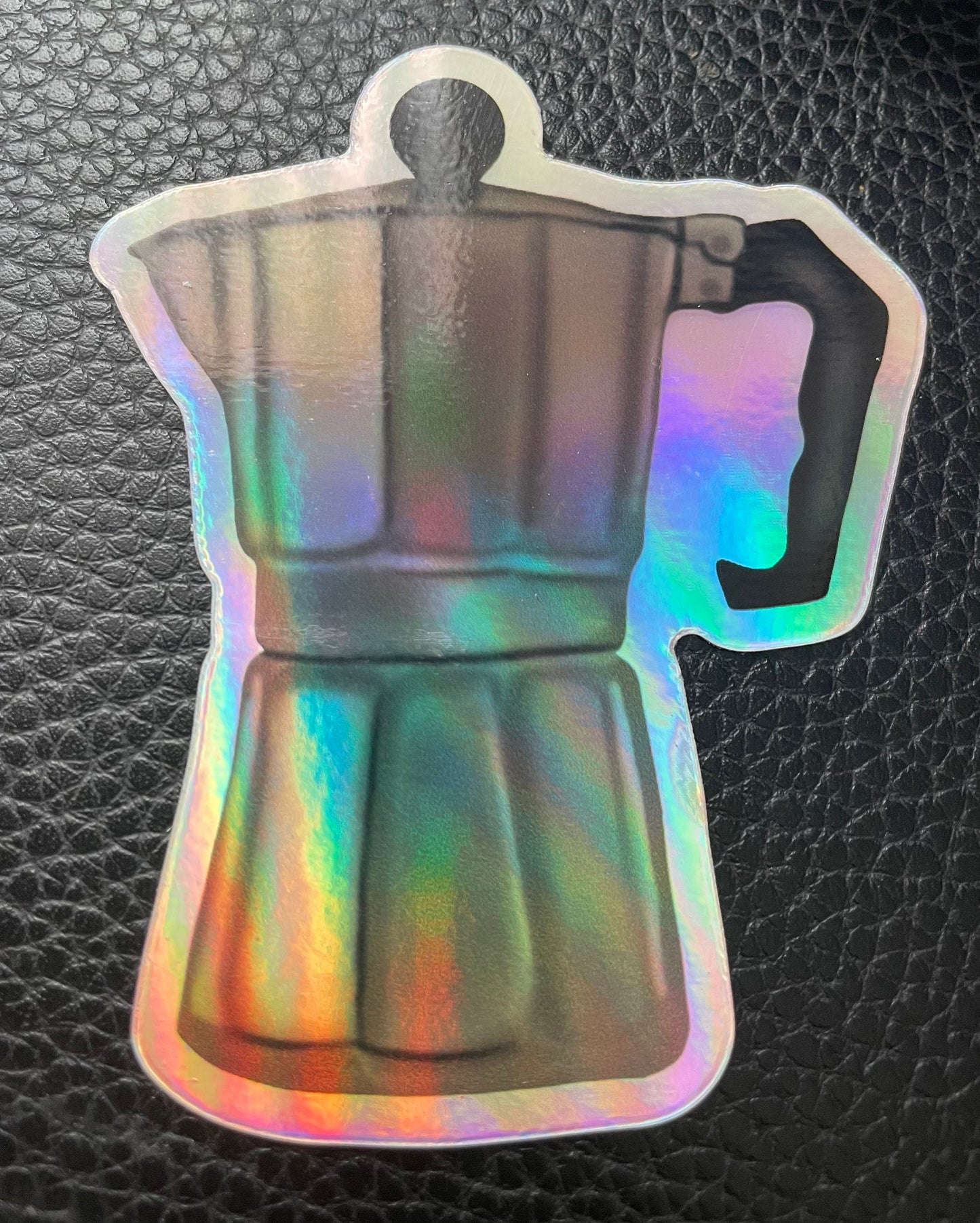 Vinyl Holographic Espresso Maker Sticker