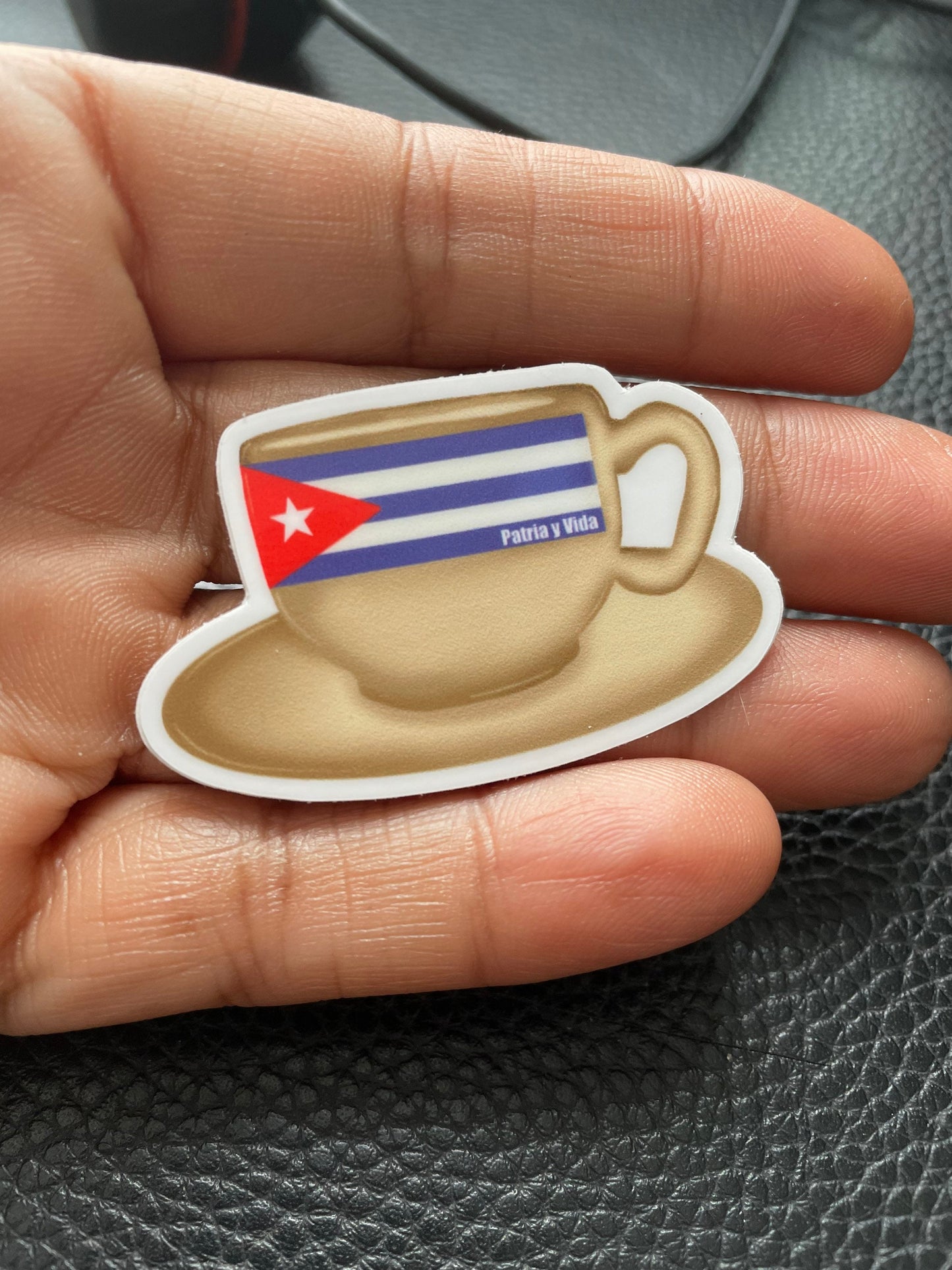 Patria y Vida coffee cup Vinyl Sticker