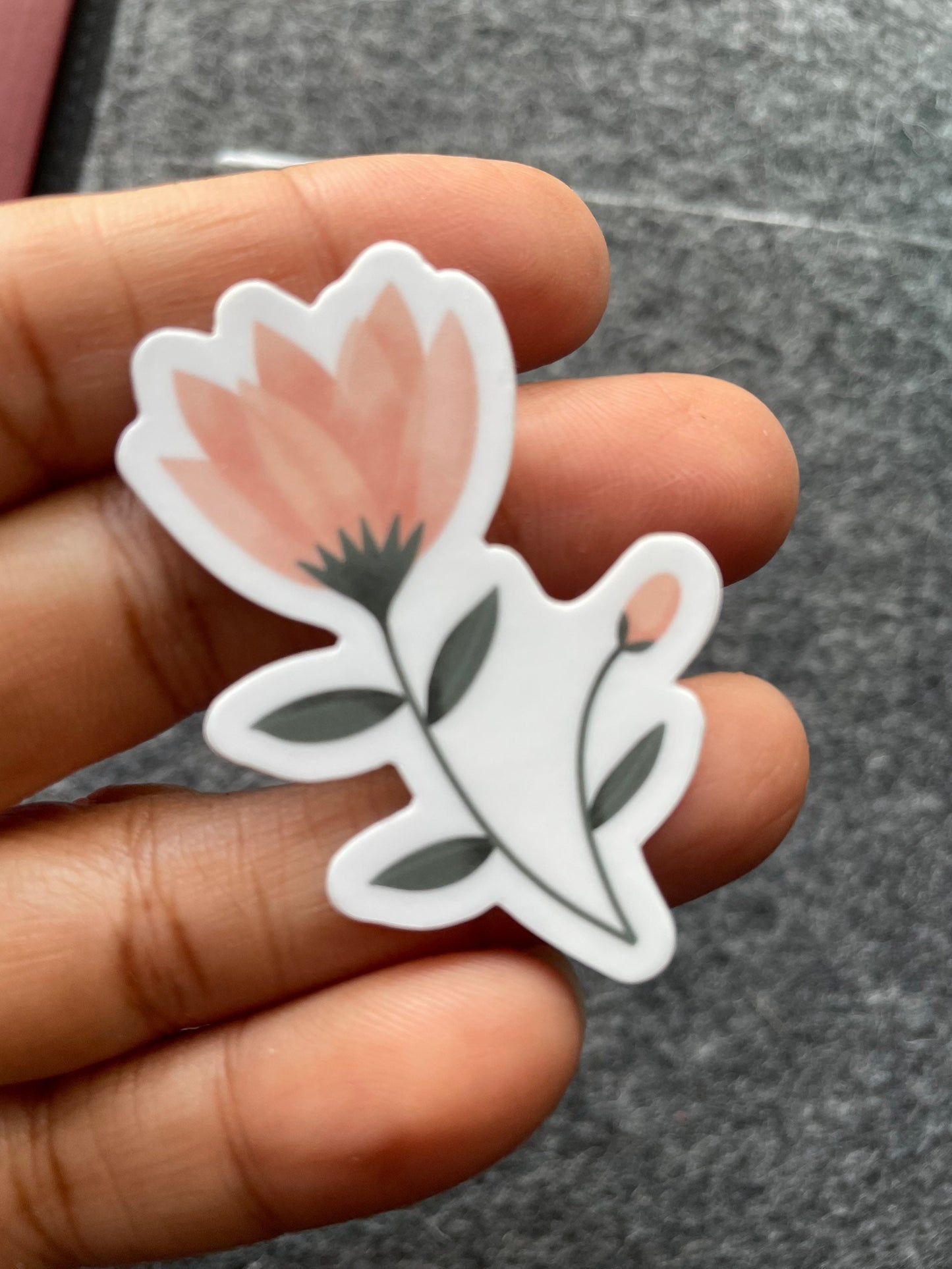 Double Stem Flower Vinyl Sticker