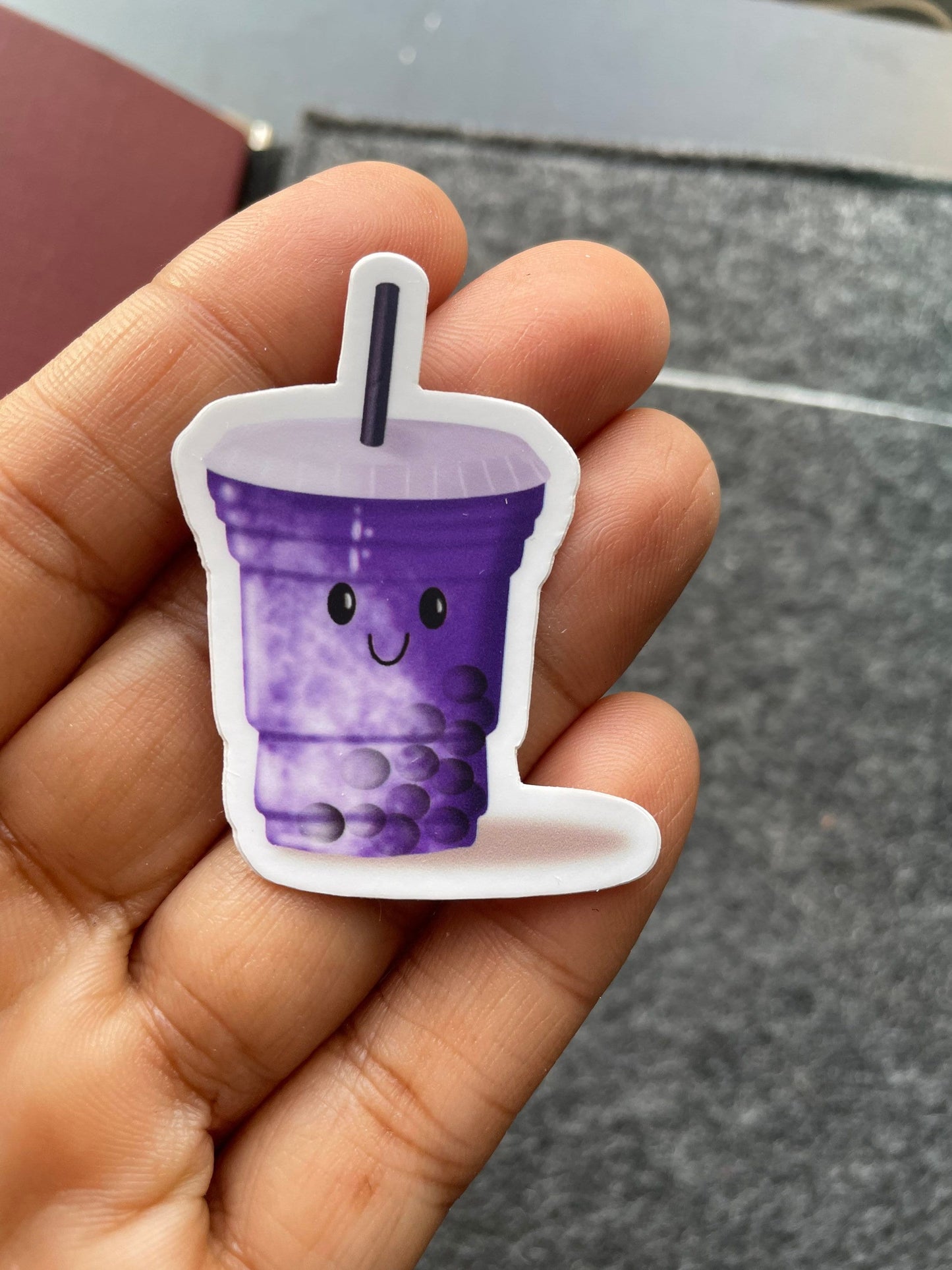 Purple Boba Tea Vinyl Sticker