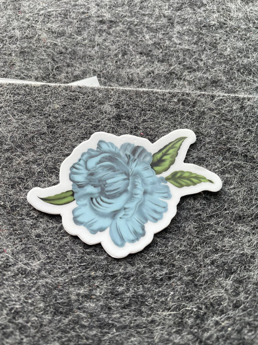 Blue Flower Vinyl Sticker