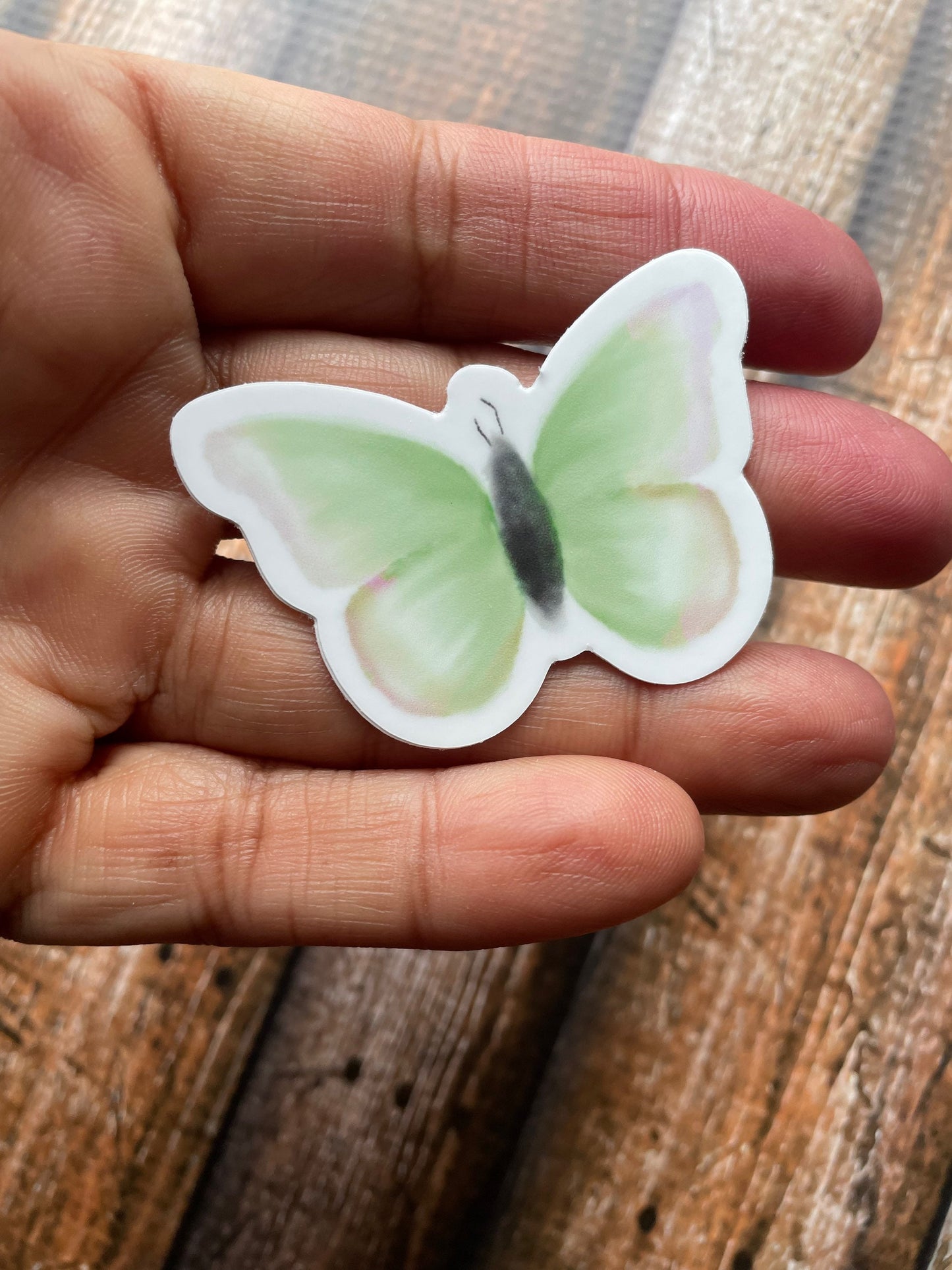 Green Butterfly Vinyl Sticker