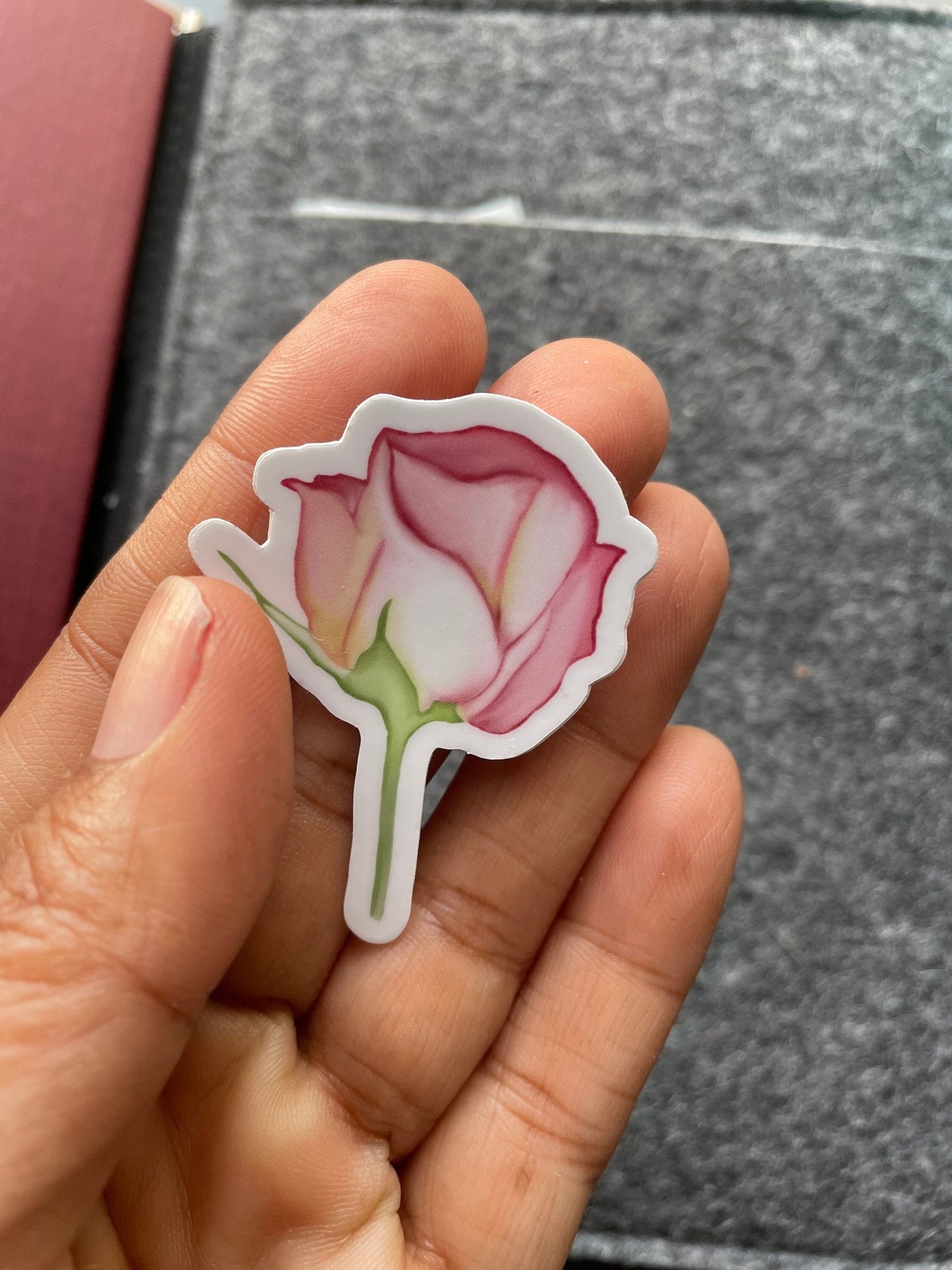 Rose Bud Vinyl Sticker