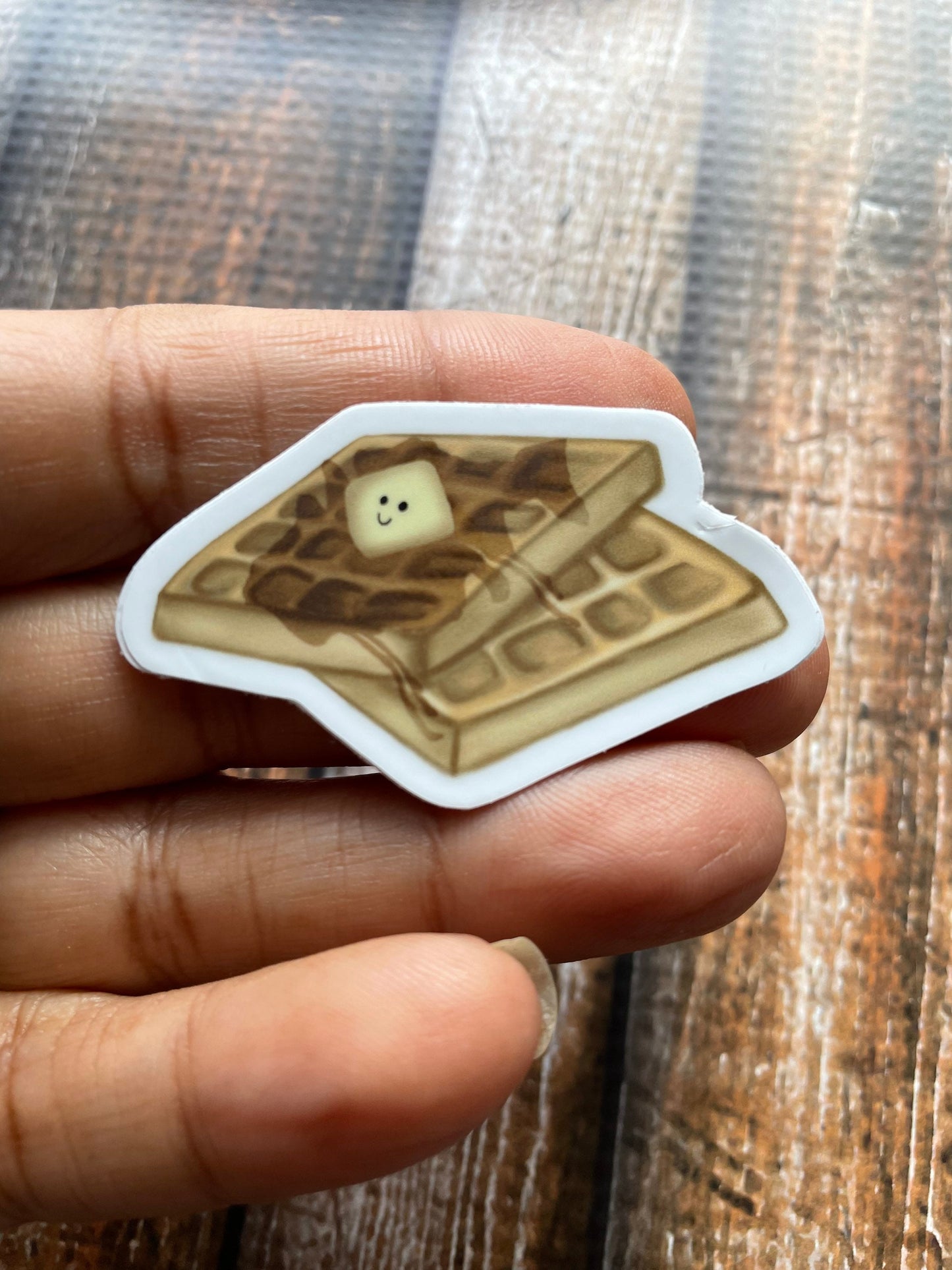 Waffles Vinyl Sticker