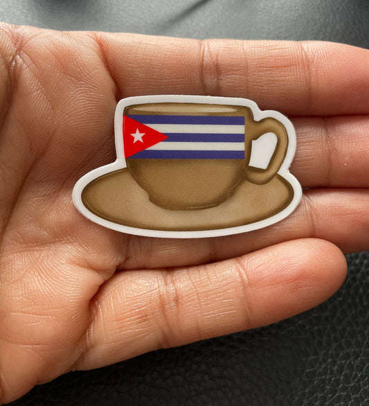 Patria y Vida (flag only) coffee cup Vinyl Sticker