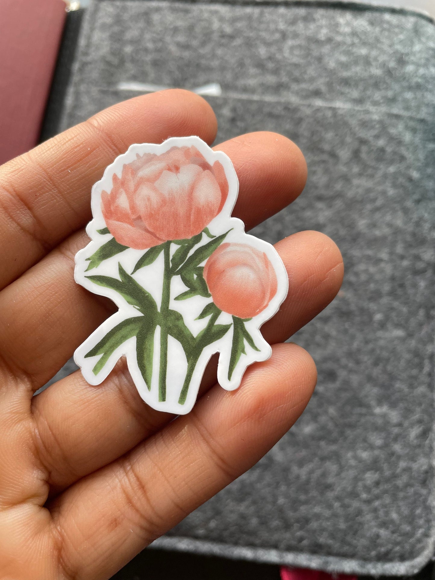 Peonies vinyl sticker
