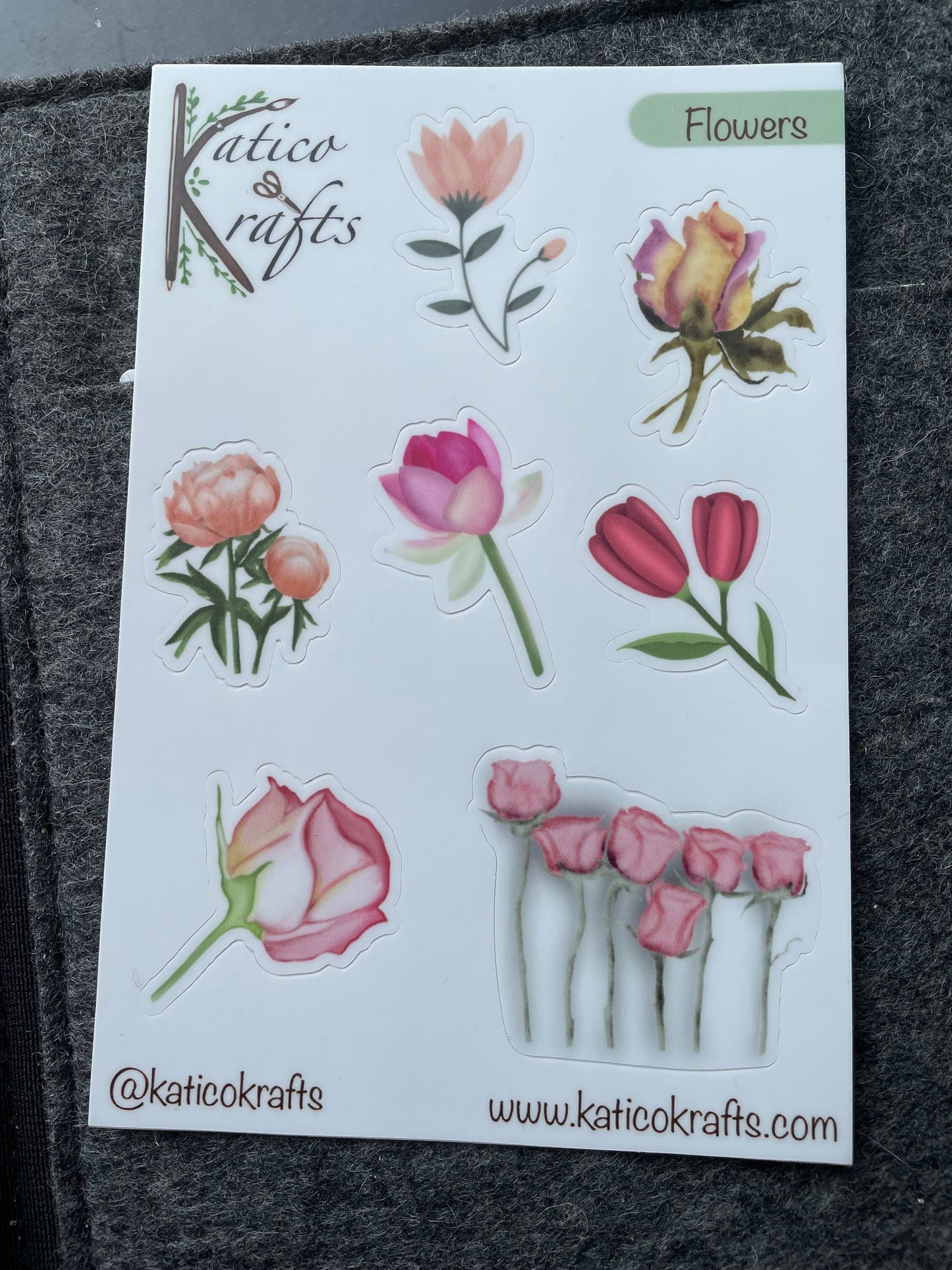 Flowers Vinyl Sticker Sheet