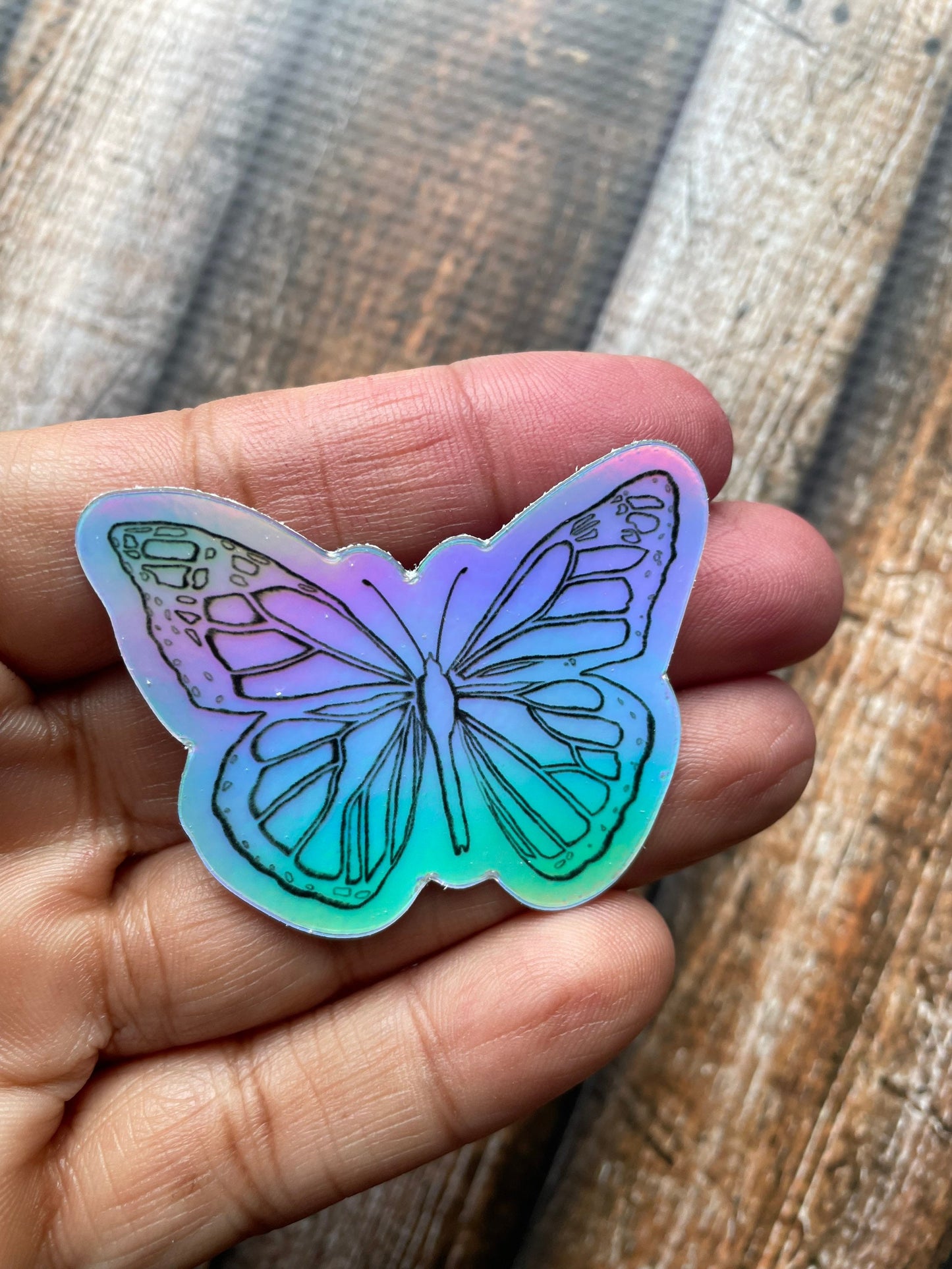 Holographic Butterfly Vinyl Sticker