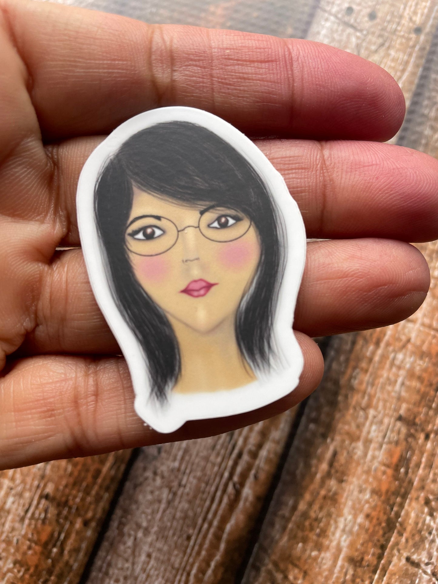 Long haired girl with glasses (small)