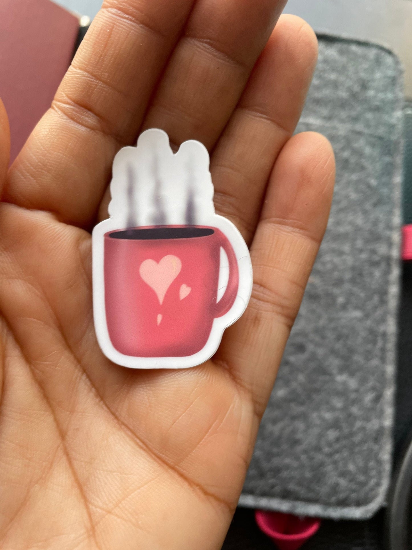 Hot Coffee Mug Vinyl Sticker