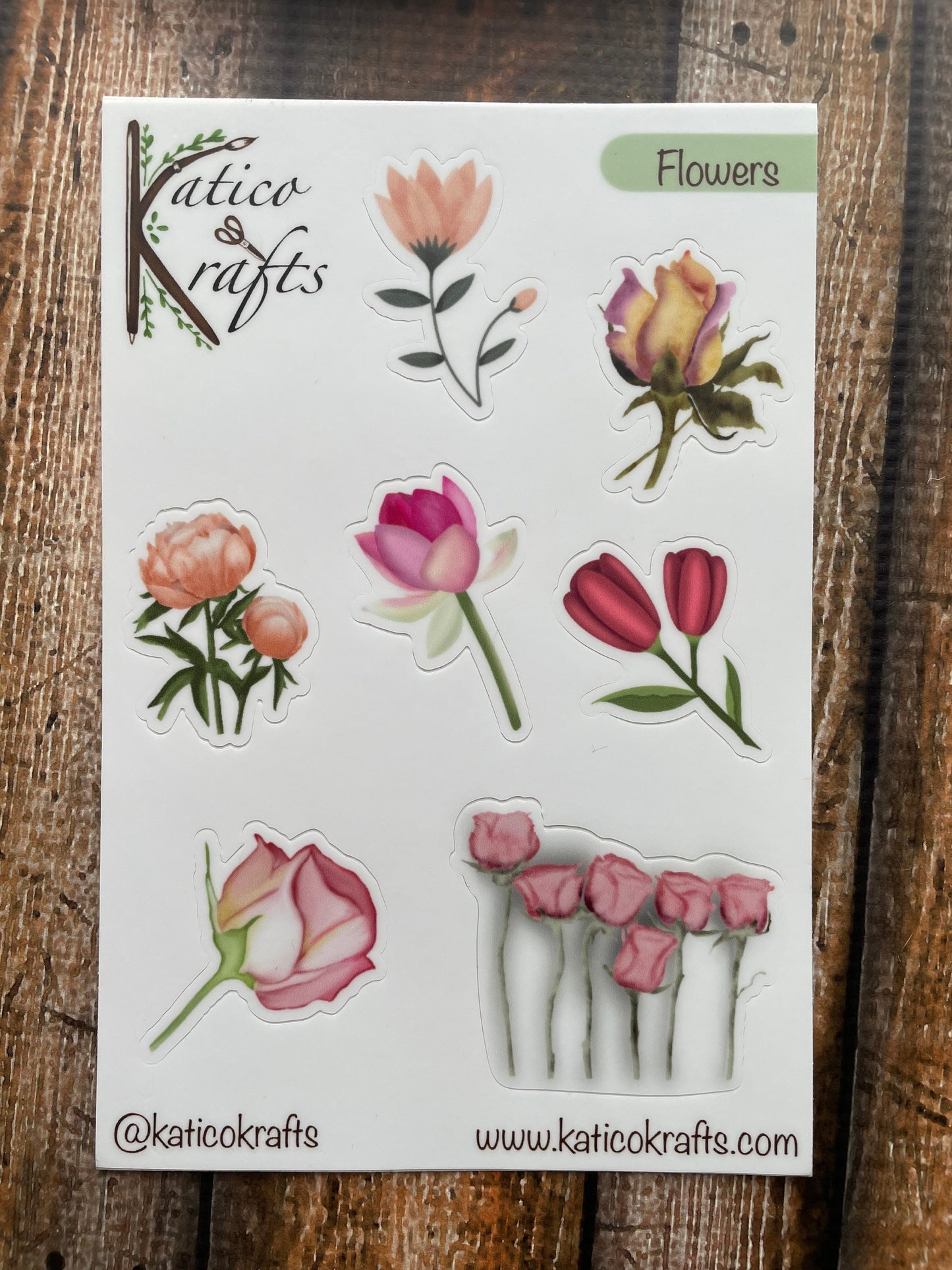 Flowers Vinyl Sticker Sheet