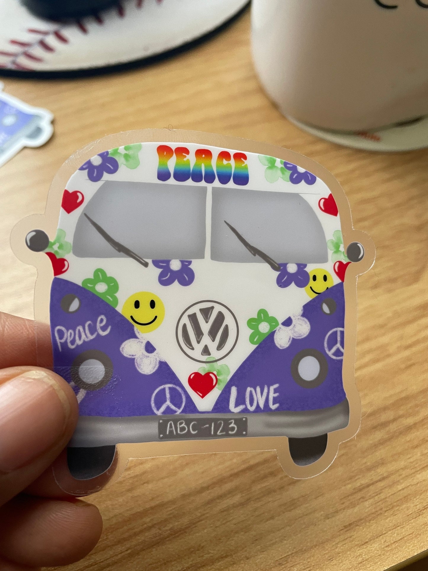 Peace Bus Vinyl Sticker