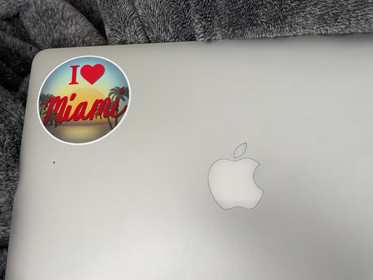I Heart Miami Vinyl Sticker