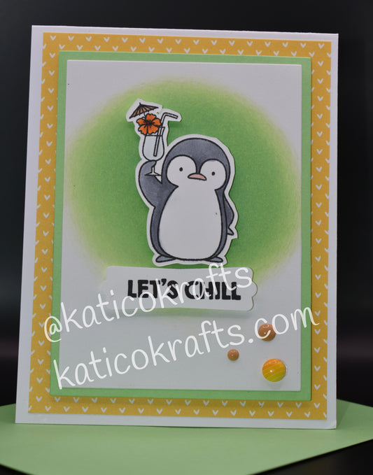 Let's Chill Penguin Card