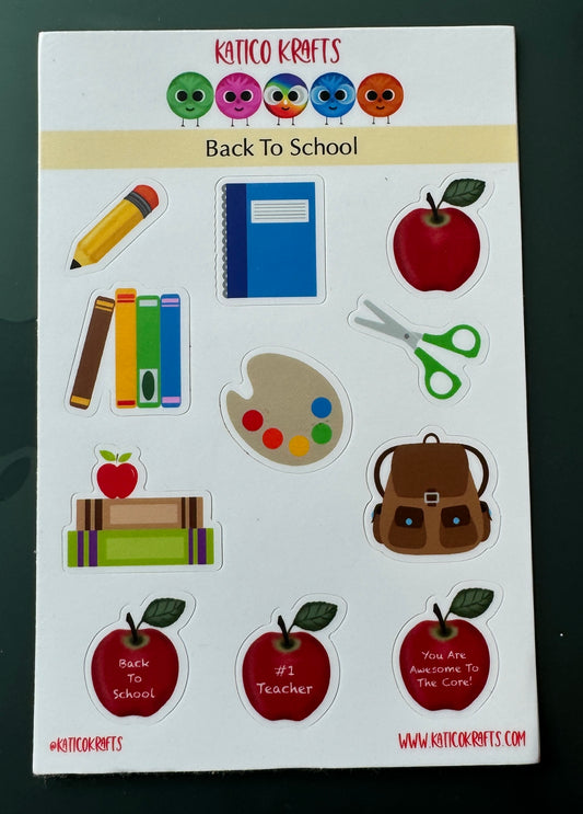 Back to School Sticker Sheets