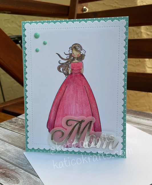 Mom Pink Dress Card