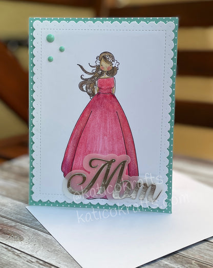 Mom Pink Dress Card
