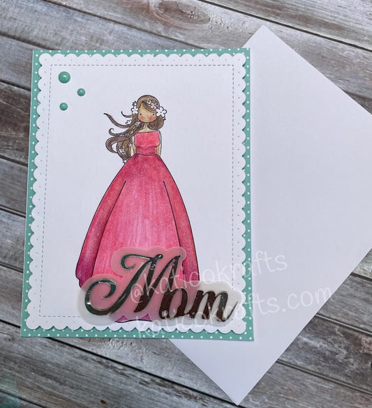 Mom Pink Dress Card