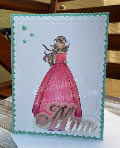 Mom Pink Dress Card