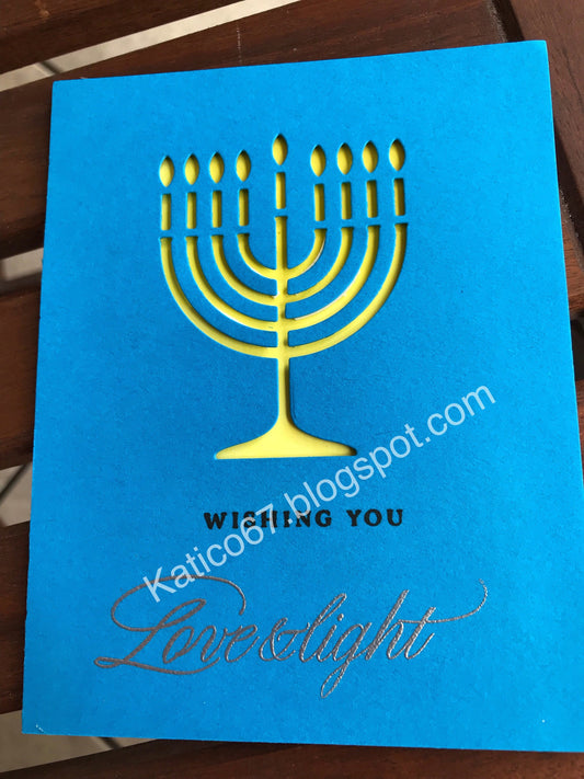 Love & Light Card - blue background