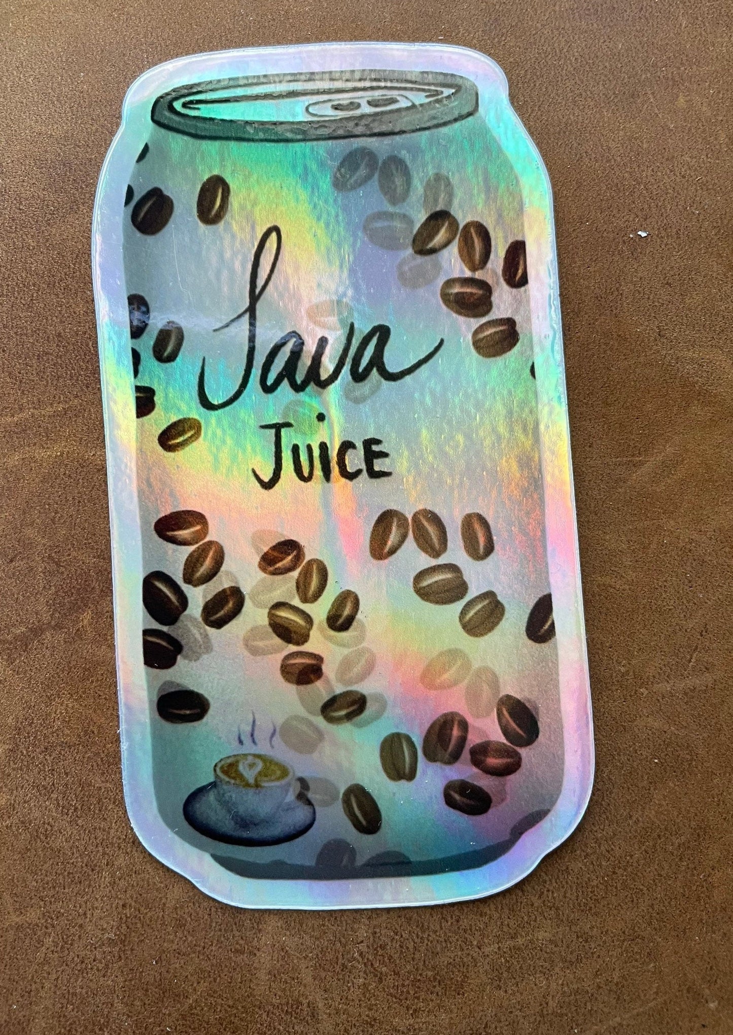 Java Juice Holographic Vinyl Sticker