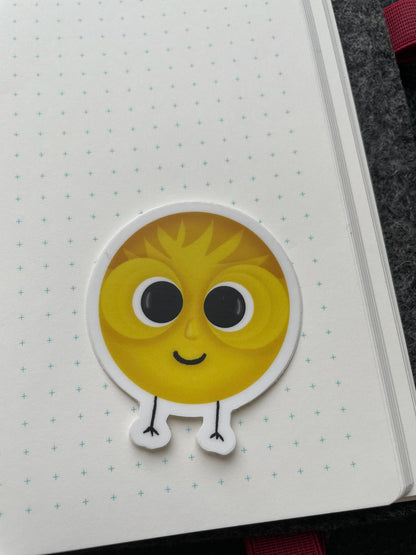 Yellow Bubble Vinyl Sticker