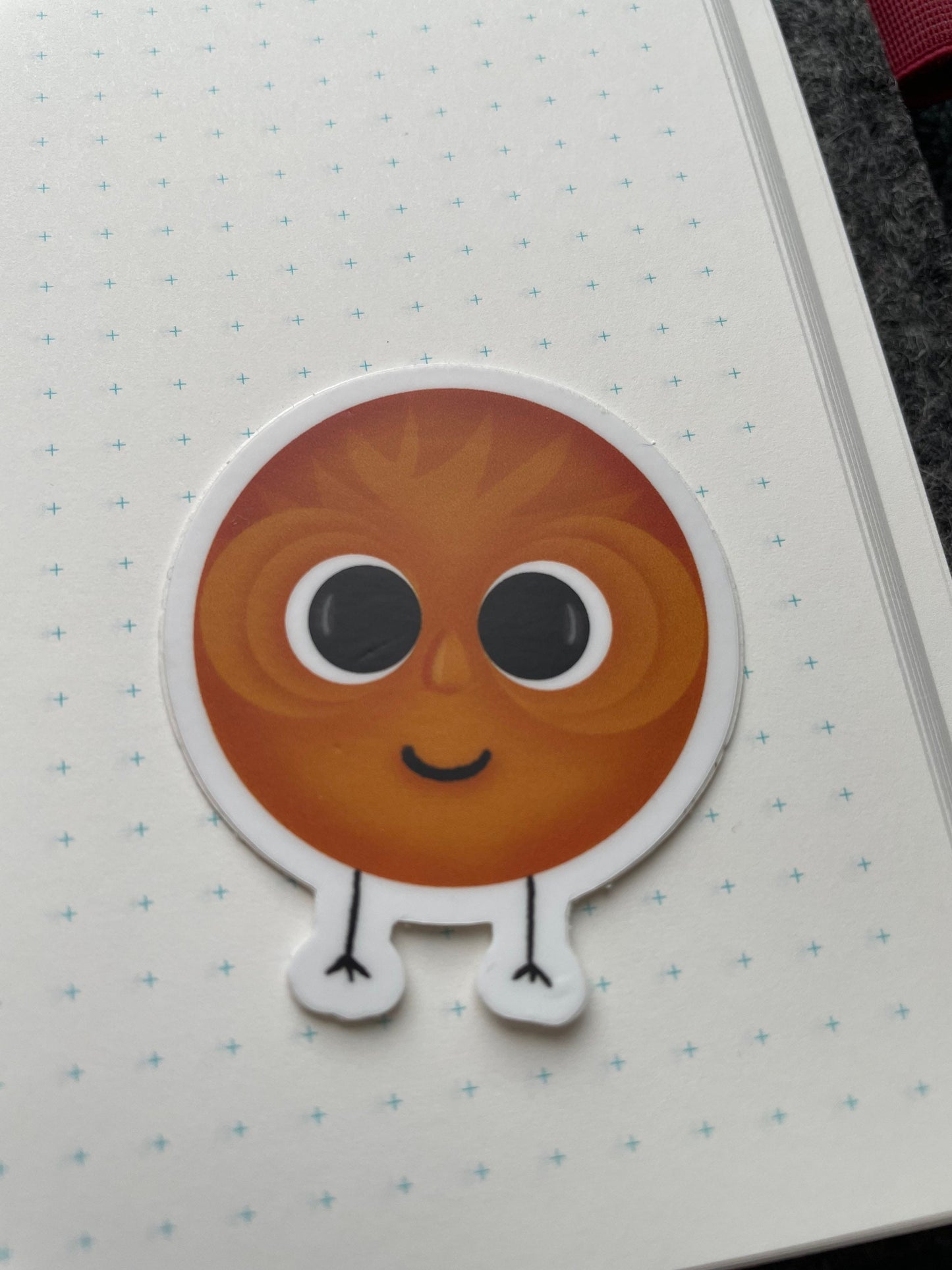 Orange Bubble Vinyl Sticker