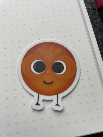Orange Bubble Vinyl Sticker