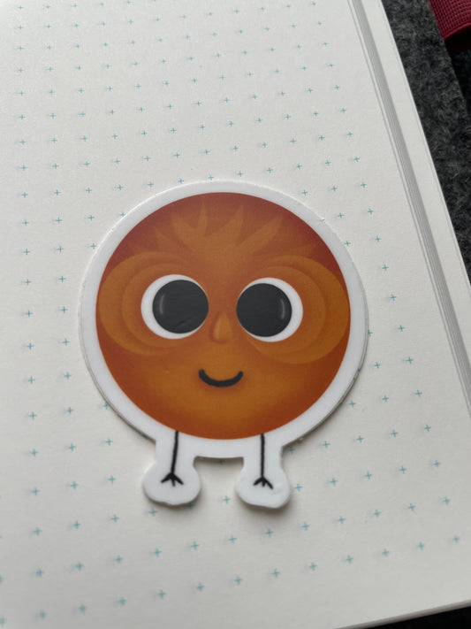 Orange Bubble Vinyl Sticker