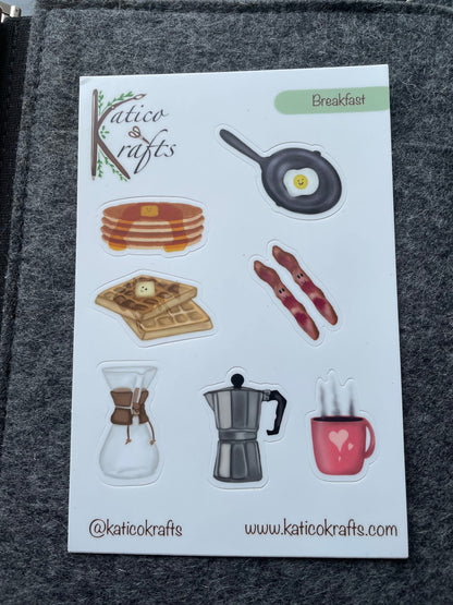 Breakfast Vinyl Sticker Sheet