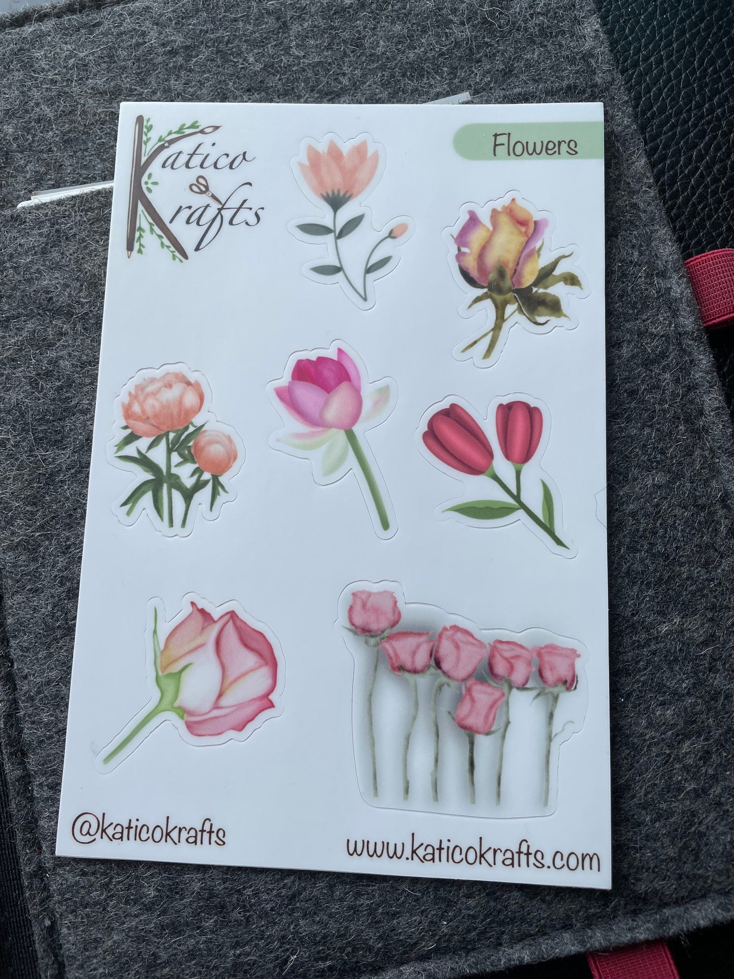 Flowers Vinyl Sticker Sheet