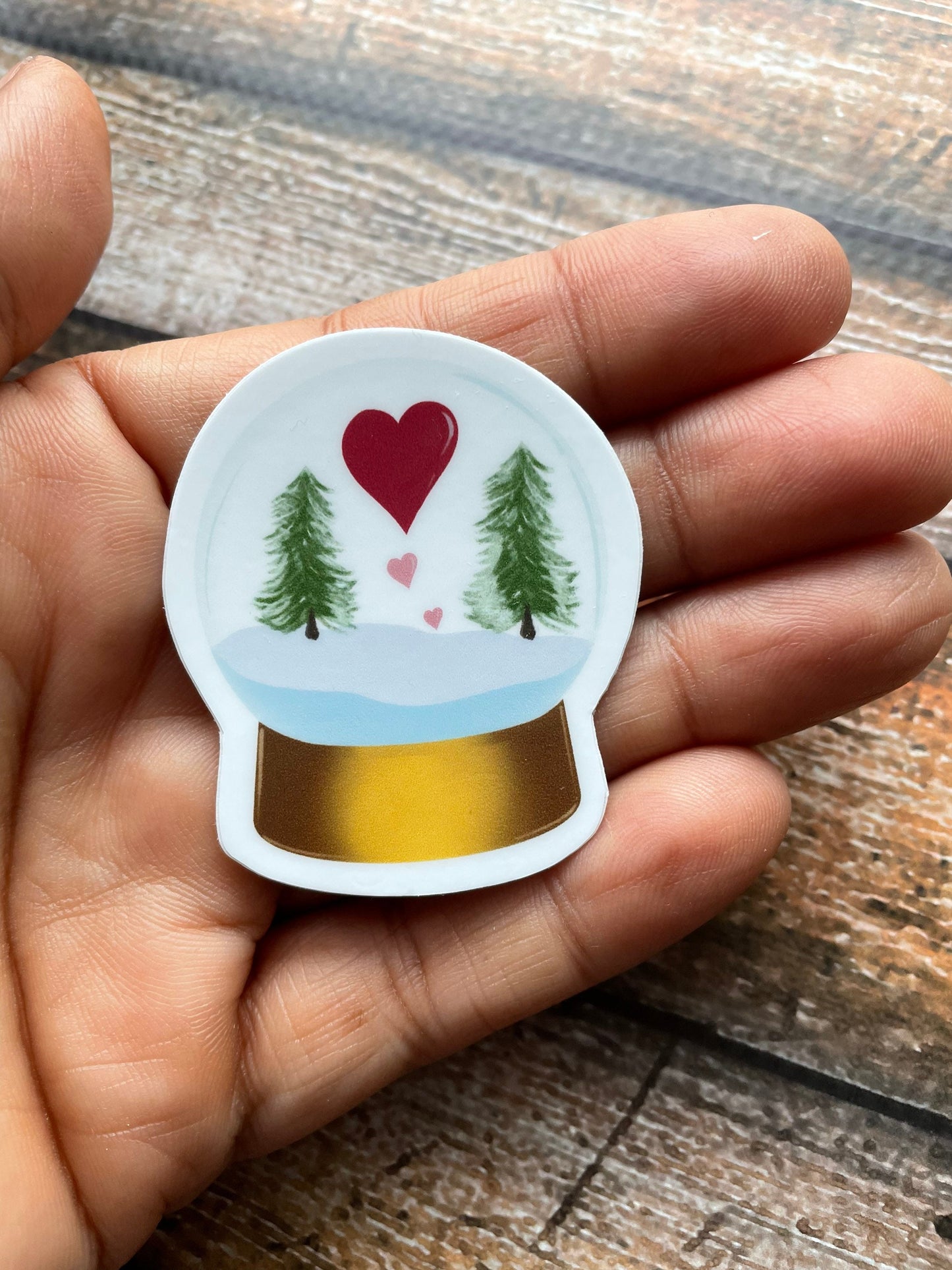 Snow Globe Vinyl Sticker
