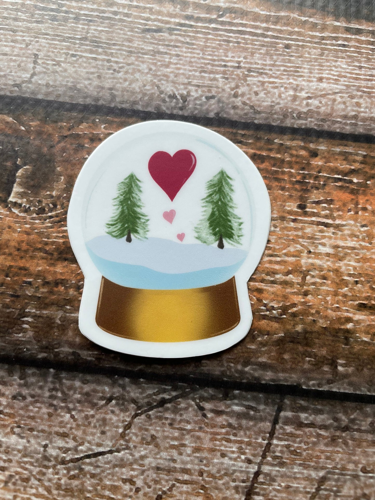 Snow Globe Vinyl Sticker