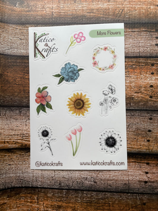 More Flowers Vinyl Sticker Sheet