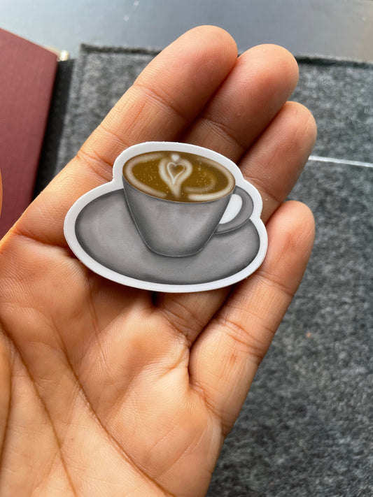 Coffee Cup Vinyl Sticker