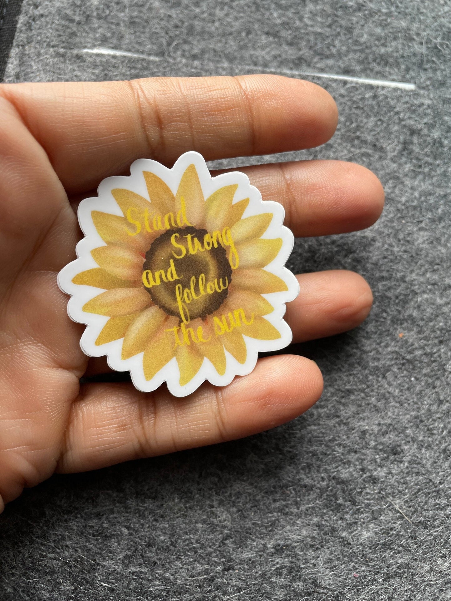 Stand Strong Sunflower Vinyl Sticker