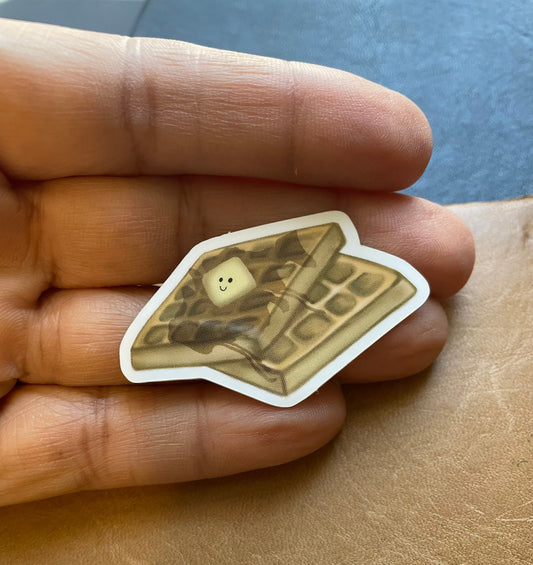 Waffles Vinyl Sticker