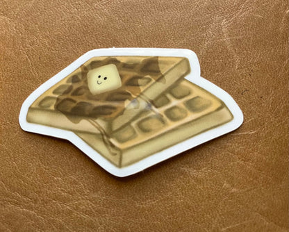 Waffles Vinyl Sticker