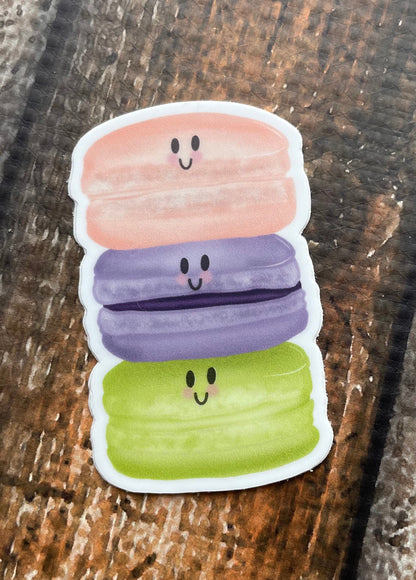 Happy Macaroon Vinyl Sticker