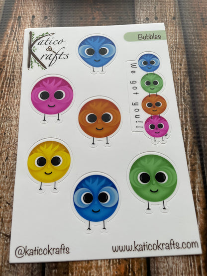 Bubbles Vinyl Sticker Sheet