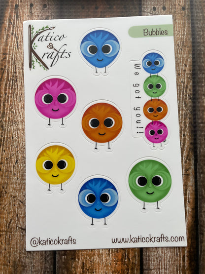 Bubbles Vinyl Sticker Sheet