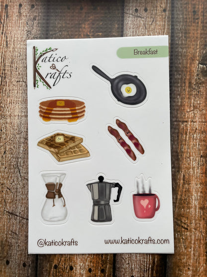 Breakfast Vinyl Sticker Sheet