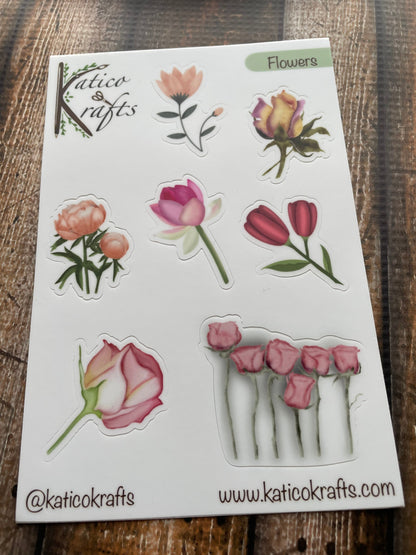 Flowers Vinyl Sticker Sheet