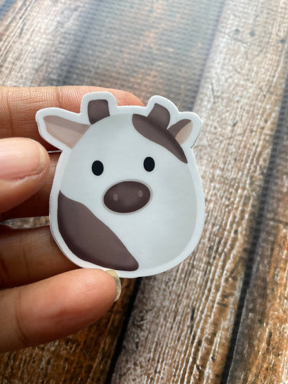 Cow Squishmallow Vinyl Sticker (small)