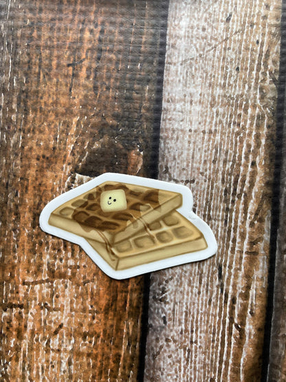 Waffles Vinyl Sticker