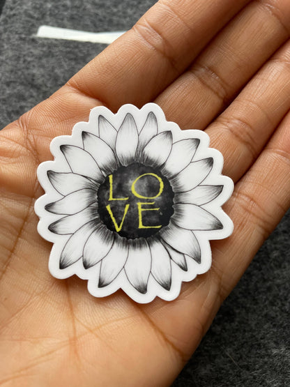 Sunflower Love Vinyl Sticker