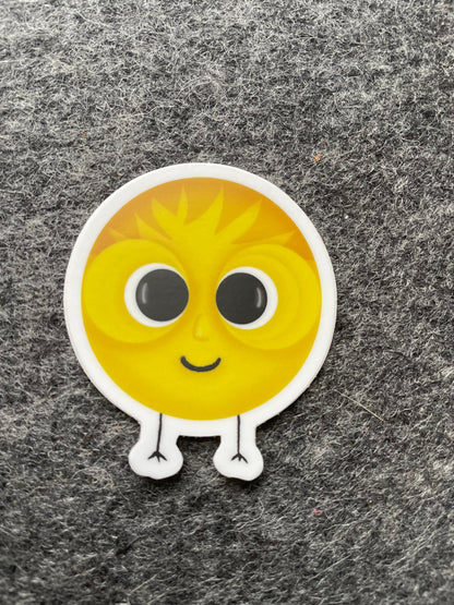 Yellow Bubble Vinyl Sticker