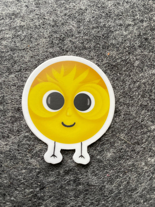 Yellow Bubble Vinyl Sticker