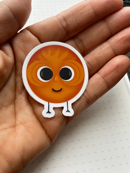 Orange Bubble Vinyl Sticker